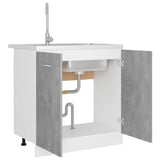 NNEVL Sink Bottom Cabinet Concrete Grey 80x46x81.5 cm Chipboard