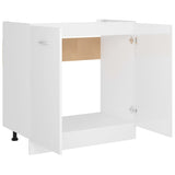 NNEVL Sink Bottom Cabinet High Gloss White 80x46x81.5 cm Chipboard