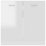NNEVL Sink Bottom Cabinet High Gloss White 80x46x81.5 cm Chipboard