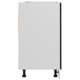 NNEVL Sink Bottom Cabinet High Gloss Black 80x46x81.5 cm Chipboard