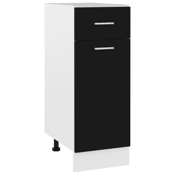 NNEVL Drawer Bottom Cabinet Black 30x46x81.5 cm Chipboard