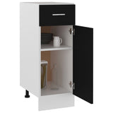 NNEVL Drawer Bottom Cabinet Black 30x46x81.5 cm Chipboard