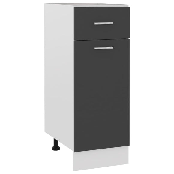 NNEVL Drawer Bottom Cabinet Grey 30x46x81.5 cm Chipboard