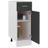 NNEVL Drawer Bottom Cabinet Grey 30x46x81.5 cm Chipboard