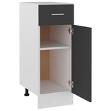 NNEVL Drawer Bottom Cabinet Grey 30x46x81.5 cm Chipboard