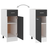 NNEVL Drawer Bottom Cabinet Grey 30x46x81.5 cm Chipboard