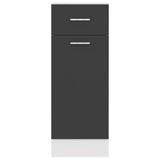 NNEVL Drawer Bottom Cabinet Grey 30x46x81.5 cm Chipboard