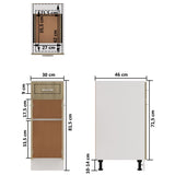 NNEVL Drawer Bottom Cabinet Sonoma Oak 30x46x81.5 cm Chipboard