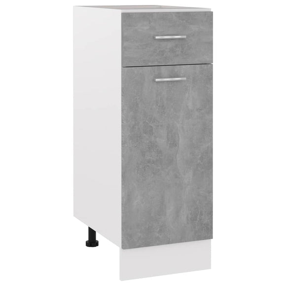 NNEVL Drawer Bottom Cabinet Concrete Grey 30x46x81.5 cm Chipboard