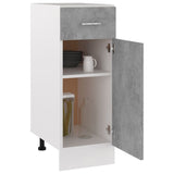 NNEVL Drawer Bottom Cabinet Concrete Grey 30x46x81.5 cm Chipboard