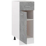 NNEVL Drawer Bottom Cabinet Concrete Grey 30x46x81.5 cm Chipboard