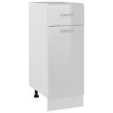 NNEVL Drawer Bottom Cabinet High Gloss White 30x46x81.5 cm Chipboard