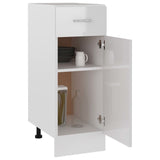 NNEVL Drawer Bottom Cabinet High Gloss White 30x46x81.5 cm Chipboard