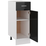 NNEVL Drawer Bottom Cabinet High Gloss Black 30x46x81.5 cm Chipboard