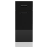 NNEVL Drawer Bottom Cabinet High Gloss Black 30x46x81.5 cm Chipboard