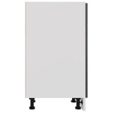 NNEVL Drawer Bottom Cabinet High Gloss Grey 30x46x81.5 cm Chipboard