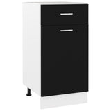 NNEVL Drawer Bottom Cabinet Black 40x46x81.5 cm Chipboard