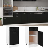 NNEVL Drawer Bottom Cabinet Black 40x46x81.5 cm Chipboard