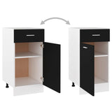 NNEVL Drawer Bottom Cabinet Black 40x46x81.5 cm Chipboard