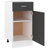 NNEVL Drawer Bottom Cabinet Grey 40x46x81.5 cm Chipboard