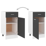 NNEVL Drawer Bottom Cabinet Grey 40x46x81.5 cm Chipboard
