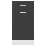 NNEVL Drawer Bottom Cabinet Grey 40x46x81.5 cm Chipboard