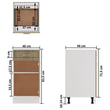 NNEVL Drawer Bottom Cabinet Sonoma Oak 40x46x81.5 cm Chipboard