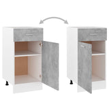 NNEVL Drawer Bottom Cabinet Concrete Grey 40x46x81.5 cm Chipboard