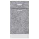 NNEVL Drawer Bottom Cabinet Concrete Grey 40x46x81.5 cm Chipboard