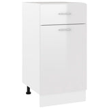 NNEVL Drawer Bottom Cabinet High Gloss White 40x46x81.5 cm Chipboard