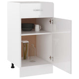 NNEVL Drawer Bottom Cabinet High Gloss White 40x46x81.5 cm Chipboard