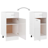 NNEVL Drawer Bottom Cabinet High Gloss White 40x46x81.5 cm Chipboard