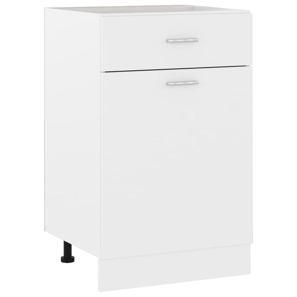 NNEVL Drawer Bottom Cabinet White 50x46x81.5 cm Chipboard