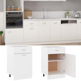 NNEVL Drawer Bottom Cabinet White 50x46x81.5 cm Chipboard