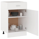 NNEVL Drawer Bottom Cabinet White 50x46x81.5 cm Chipboard