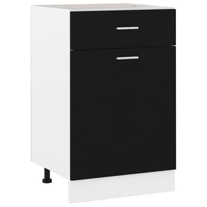 NNEVL Drawer Bottom Cabinet Black 50x46x81.5 cm Chipboard