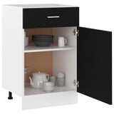 NNEVL Drawer Bottom Cabinet Black 50x46x81.5 cm Chipboard