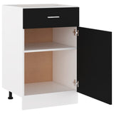 NNEVL Drawer Bottom Cabinet Black 50x46x81.5 cm Chipboard