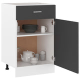 NNEVL Drawer Bottom Cabinet Grey 50x46x81.5 cm Chipboard