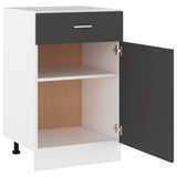 NNEVL Drawer Bottom Cabinet Grey 50x46x81.5 cm Chipboard