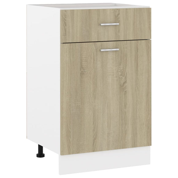 NNEVL Drawer Bottom Cabinet Sonoma Oak 50x46x81.5 cm Chipboard