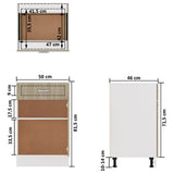 NNEVL Drawer Bottom Cabinet Sonoma Oak 50x46x81.5 cm Chipboard