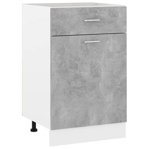 NNEVL Drawer Bottom Cabinet Concrete Grey 50x46x81.5 cm Chipboard