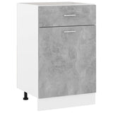 NNEVL Drawer Bottom Cabinet Concrete Grey 50x46x81.5 cm Chipboard