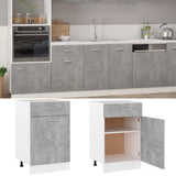 NNEVL Drawer Bottom Cabinet Concrete Grey 50x46x81.5 cm Chipboard