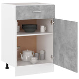 NNEVL Drawer Bottom Cabinet Concrete Grey 50x46x81.5 cm Chipboard