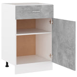 NNEVL Drawer Bottom Cabinet Concrete Grey 50x46x81.5 cm Chipboard
