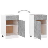 NNEVL Drawer Bottom Cabinet Concrete Grey 50x46x81.5 cm Chipboard