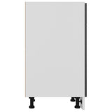 NNEVL Drawer Bottom Cabinet High Gloss Grey 50x46x81.5 cm Chipboard