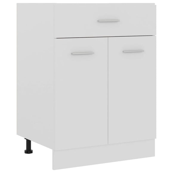 NNEVL Drawer Bottom Cabinet White 60x46x81.5 cm Chipboard